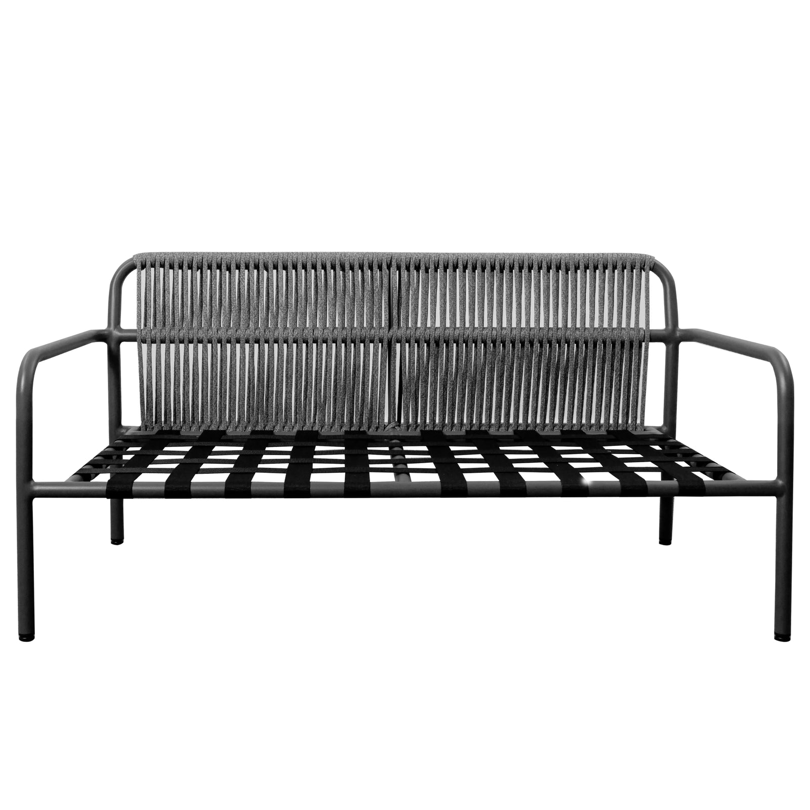 Gartenlounge Set Finqa Amsterdam mit Sofa, 2 Sesseln & Tisch – grau
