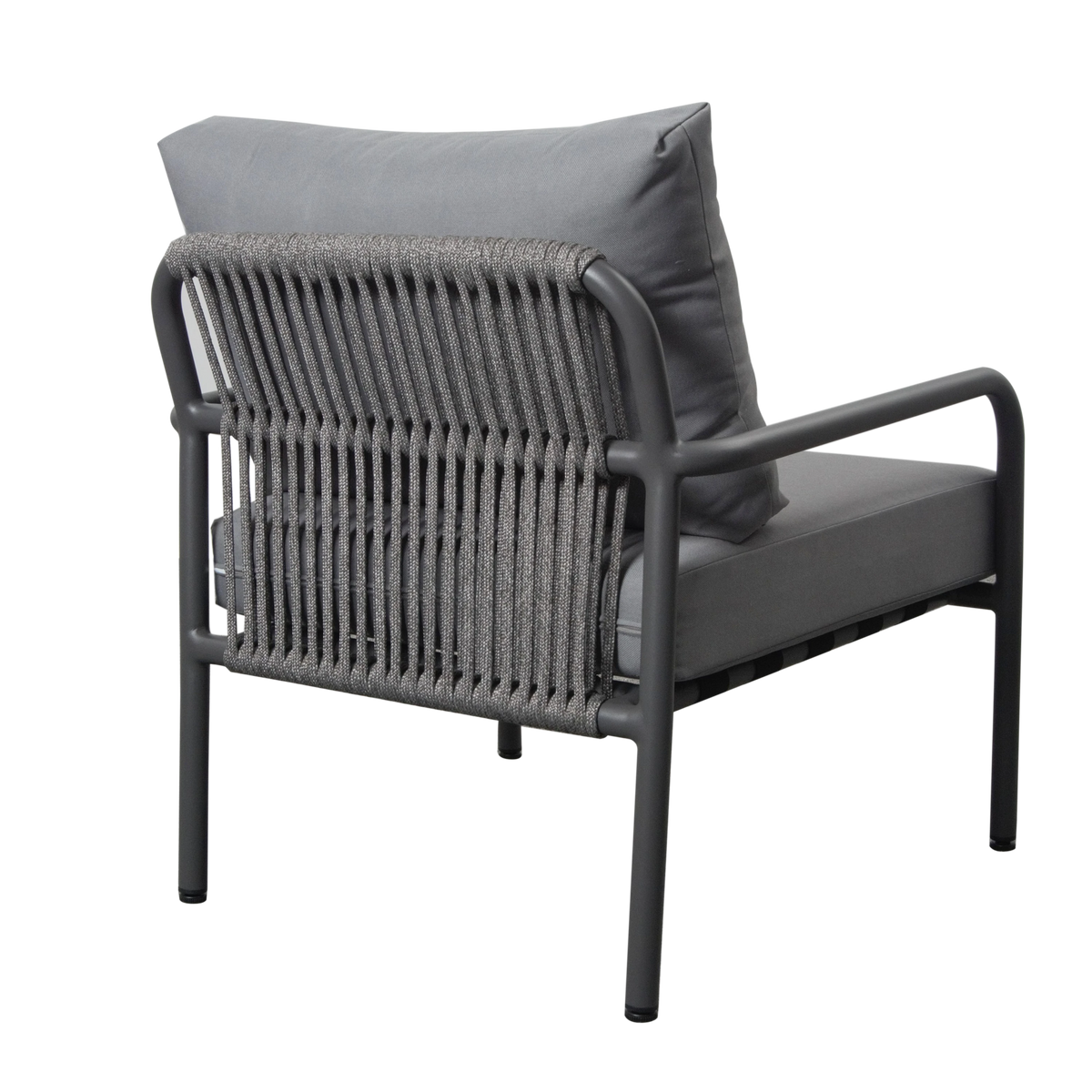 Gartenlounge Set Finqa Amsterdam mit Sofa, 2 Sesseln & Tisch – grau