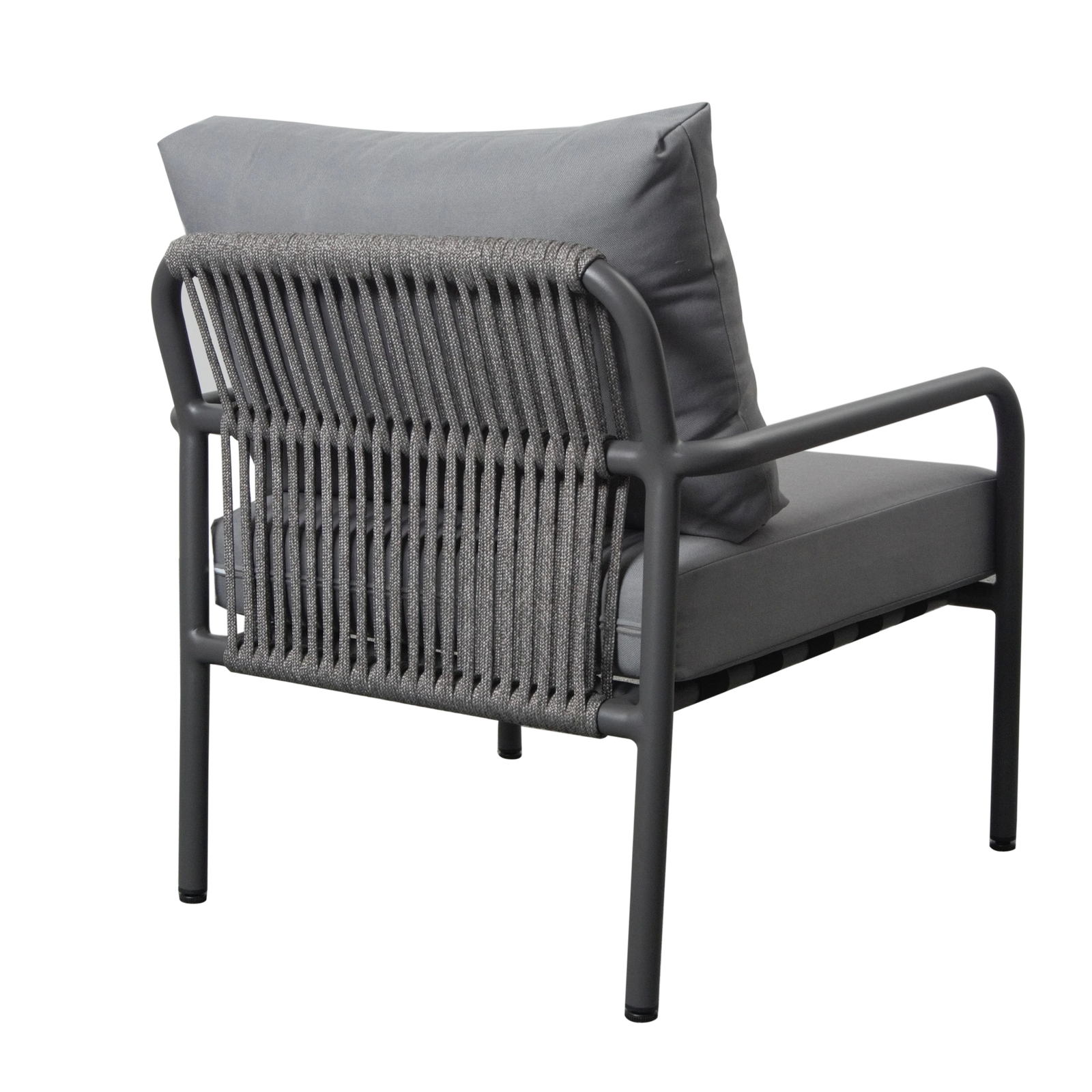 Gartenlounge Set Finqa Amsterdam mit Sofa, 2 Sesseln & Tisch – grau