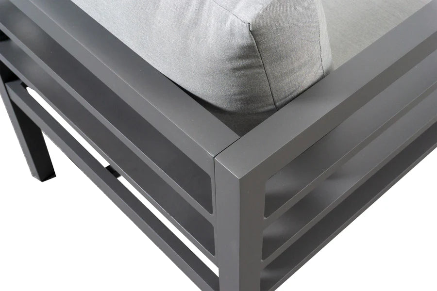 Gartenlounge Set Finqa Stockholm 4-Sitzer mit Tisch – Aluminium, grau