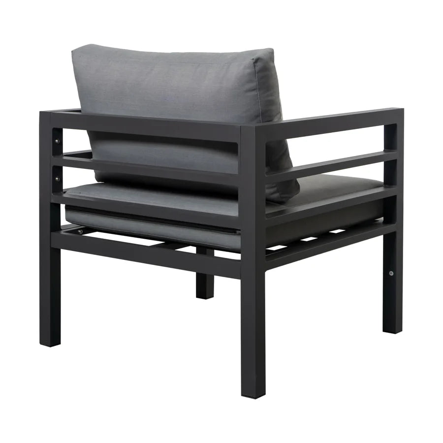 Gartenlounge Set Finqa Stockholm 4-Sitzer mit Tisch – Aluminium, grau