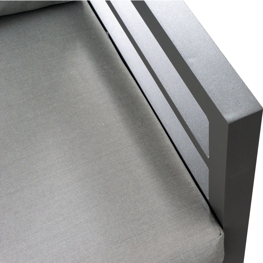 Gartenlounge Set Finqa Stockholm 4-Sitzer mit Tisch – Aluminium, grau